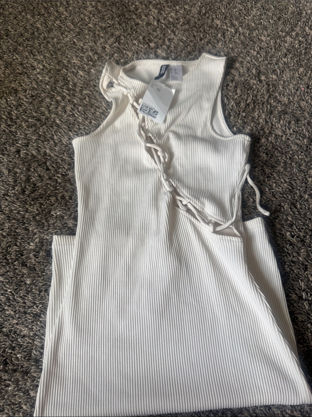H&M Ribbed Lace-Up Tank Dress